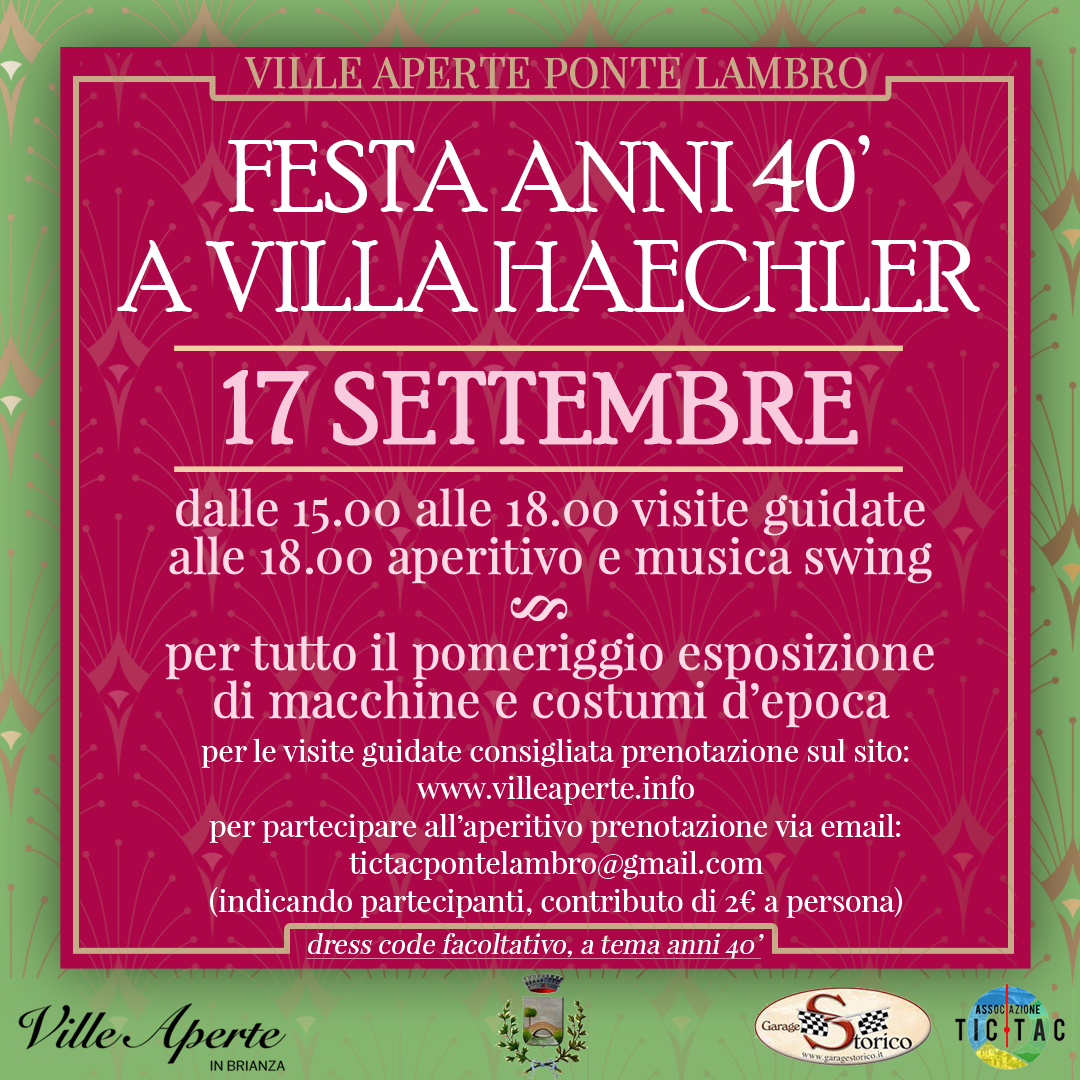 Festa anni 40 - Villa Haechler